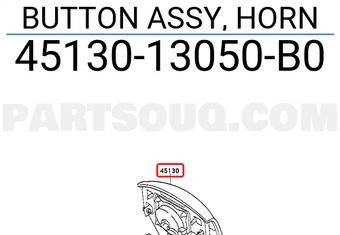 Toyota 4513013050B0 BUTTON ASSY, HORN