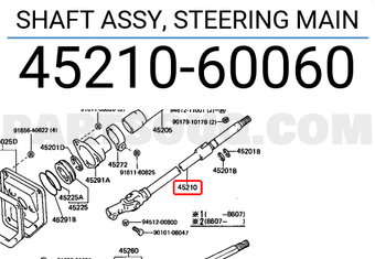 Toyota 4521060060 SHAFT ASSY, STEERING MAIN
