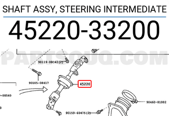Toyota 4522033200 SHAFT ASSY, STEERING INTERMEDIATE