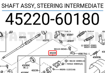 Toyota 4522060180 SHAFT ASSY, STEERING INTERMEDIATE
