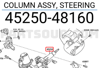 Toyota 4525048160 COLUMN ASSY, STEERING