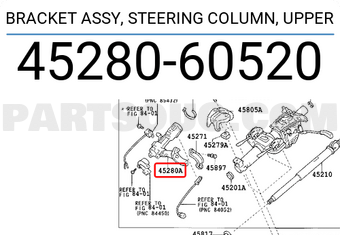 Toyota 4528060520 BRACKET ASSY, STEERING COLUMN, UPPER