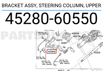 Toyota 4528060550 BRACKET ASSY, STEERING COLUMN, UPPER