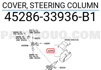 Toyota 4528633936B1 COVER, STEERING COLUMN