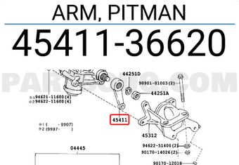 Toyota 4541136620 ARM, PITMAN