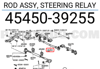 Toyota 4545039255 ROD ASSY, STEERING RELAY