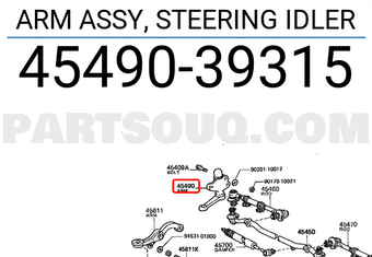 Toyota 4549039315 ARM ASSY, STEERING IDLER