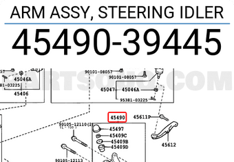 Toyota 4549039445 ARM ASSY, STEERING IDLER