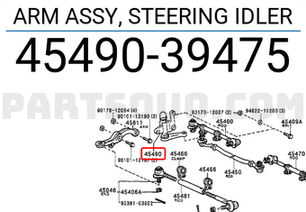 Toyota 4549039475 ARM ASSY, STEERING IDLER