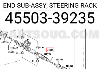 Toyota 4550339235 END SUB-ASSY, STEERING RACK