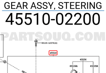 Toyota 4551002200 GEAR ASSY, STEERING