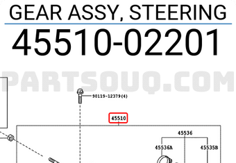 Toyota 4551002201 GEAR ASSY, STEERING