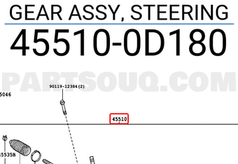 Toyota 455100D180 GEAR ASSY, STEERING