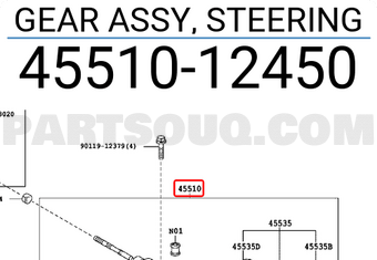 Toyota 4551012450 GEAR ASSY, STEERING