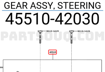 Toyota 4551042030 GEAR ASSY, STEERING