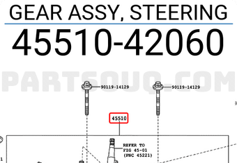 Toyota 4551042060 GEAR ASSY, STEERING