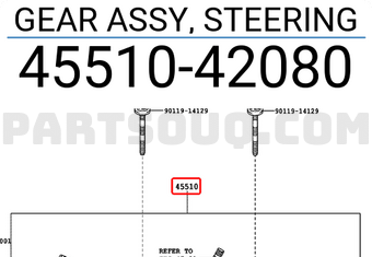Toyota 4551042080 GEAR ASSY, STEERING