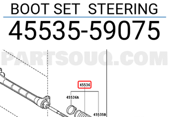 Toyota 4553559075 BOOT SET STEERING