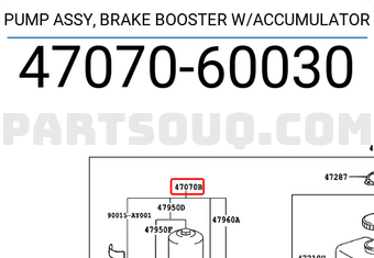 Toyota 4707060030 PUMP ASSY, BRAKE BOOSTER W/ACCUMULATOR