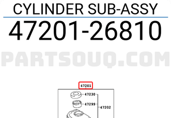 Toyota 4720126810 CYLINDER SUB-ASSY