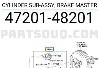 Toyota 4720148201 CYLINDER SUB-ASSY, BRAKE MASTER