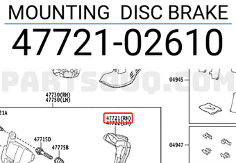 Toyota 4772102610 MOUNTING DISC BRAKE