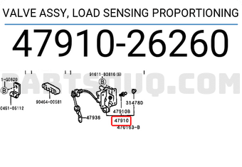 Toyota 4791026260 VALVE ASSY, LOAD SENSING PROPORTIONING