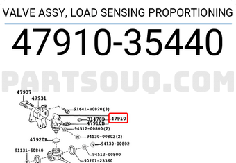 Toyota 4791035440 VALVE ASSY, LOAD SENSING PROPORTIONING