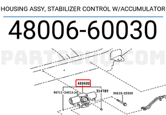 Toyota 4800660030 HOUSING ASSY, STABILIZER CONTROL W/ACCUMULATOR