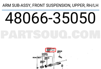 Toyota 4806635050 ARM SUB-ASSY, FRONT SUSPENSION, UPPER, RH/LH