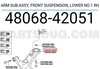 Toyota 4806842051 ARM SUB-ASSY, FRONT SUSPENSION, LOWER NO.1 RH