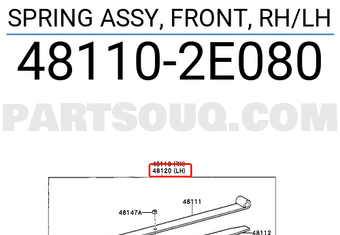 Toyota 481102E080 SPRING ASSY, FRONT, RH/LH