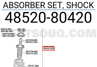 Toyota 4852080420 ABSORBER SET, SHOCK