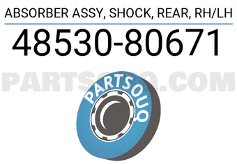 Toyota 4853080671 ABSORBER ASSY, SHOCK, REAR, RH/LH