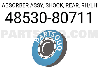 Toyota 4853080711 ABSORBER ASSY, SHOCK, REAR, RH/LH
