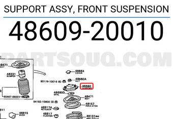 Toyota 4860920010 SUPPORT ASSY, FRONT SUSPENSION
