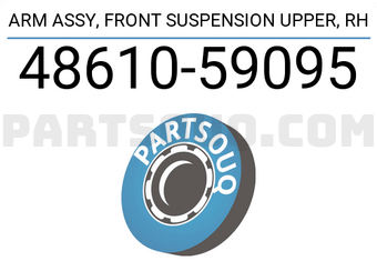 Toyota 4861059095 ARM ASSY, FRONT SUSPENSION UPPER, RH