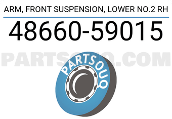 Toyota 4866059015 ARM, FRONT SUSPENSION, LOWER NO.2 RH