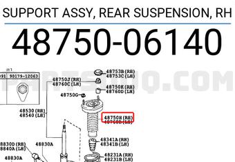 Toyota 4875006140 SUPPORT ASSY, REAR SUSPENSION, RH