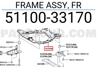 Toyota 5110033170 FRAME ASSY, FR