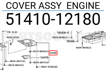 Toyota 5141012180 COVER ASSY ENGINE