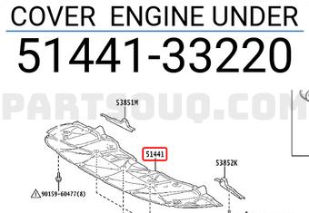 Toyota 5144133220 COVER ENGINE UNDER