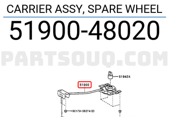 Toyota 5190048020 CARRIER ASSY, SPARE WHEEL