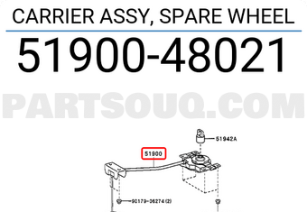 Toyota 5190048021 CARRIER ASSY, SPARE WHEEL