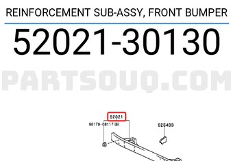 Toyota 5202130130 REINFORCEMENT SUB-ASSY, FRONT BUMPER