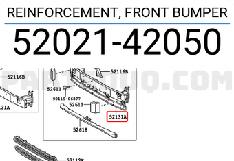 Toyota 5202142050 REINFORCEMENT, FRONT BUMPER