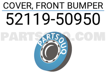 Toyota 5211950950 COVER, FRONT BUMPER