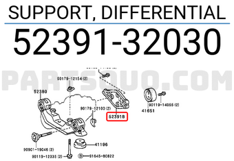 Toyota 5239132030 SUPPORT, DIFFERENTIAL