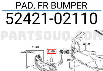 Toyota 5242102110 PAD, FR BUMPER
