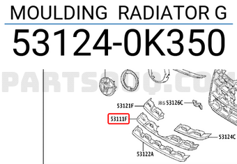 Toyota 531240K350 MOULDING RADIATOR G